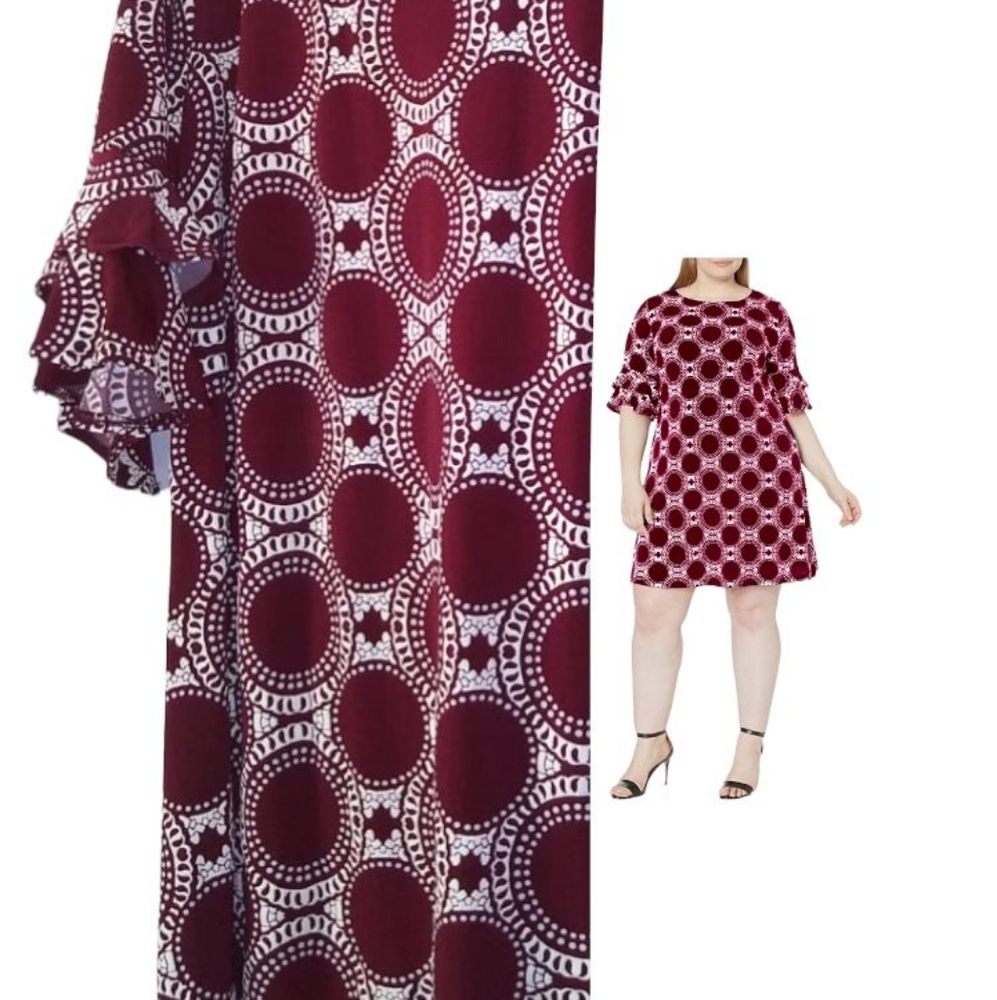 Ronni Nicole Women's Plus Size 18W Double Ruffle Dot